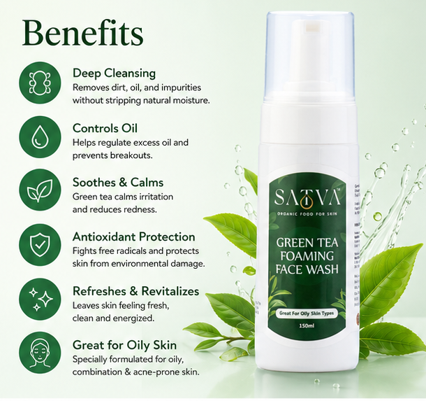 Green Tea Foaming Face Wash