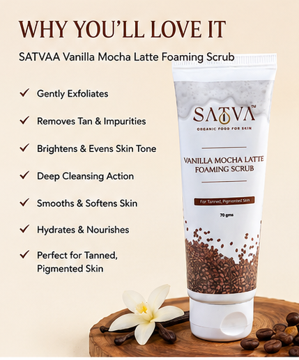 Vanilla Mocha Latte Foaming Scrub | Exfoliating Glow & Smooth Skin Polish
