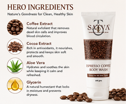 Espresso Coffee Body Wash | Deep Cleansing & Skin Energizing Formula