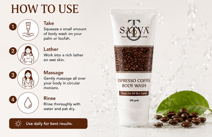 Espresso Coffee Body Wash | Deep Cleansing & Skin Energizing Formula