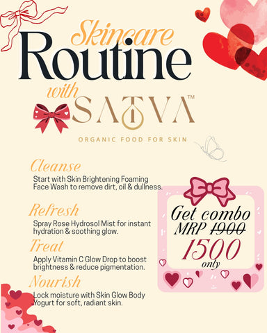 SATVA Radiance Kit - 4-Step Organic Skincare Glow Routine