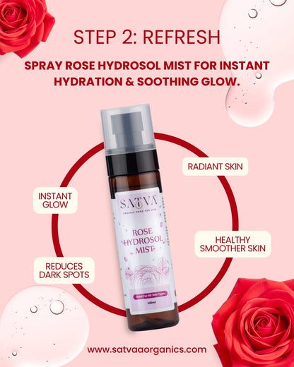 SATVA Radiance Kit - 4-Step Organic Skincare Glow Routine